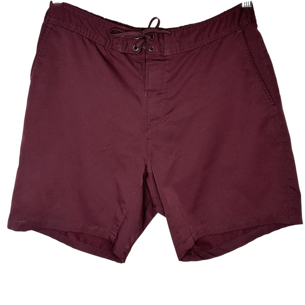 Ten Thousand 7" Interval Shorts Small Gym Drawstring Unlined Performance Maroon